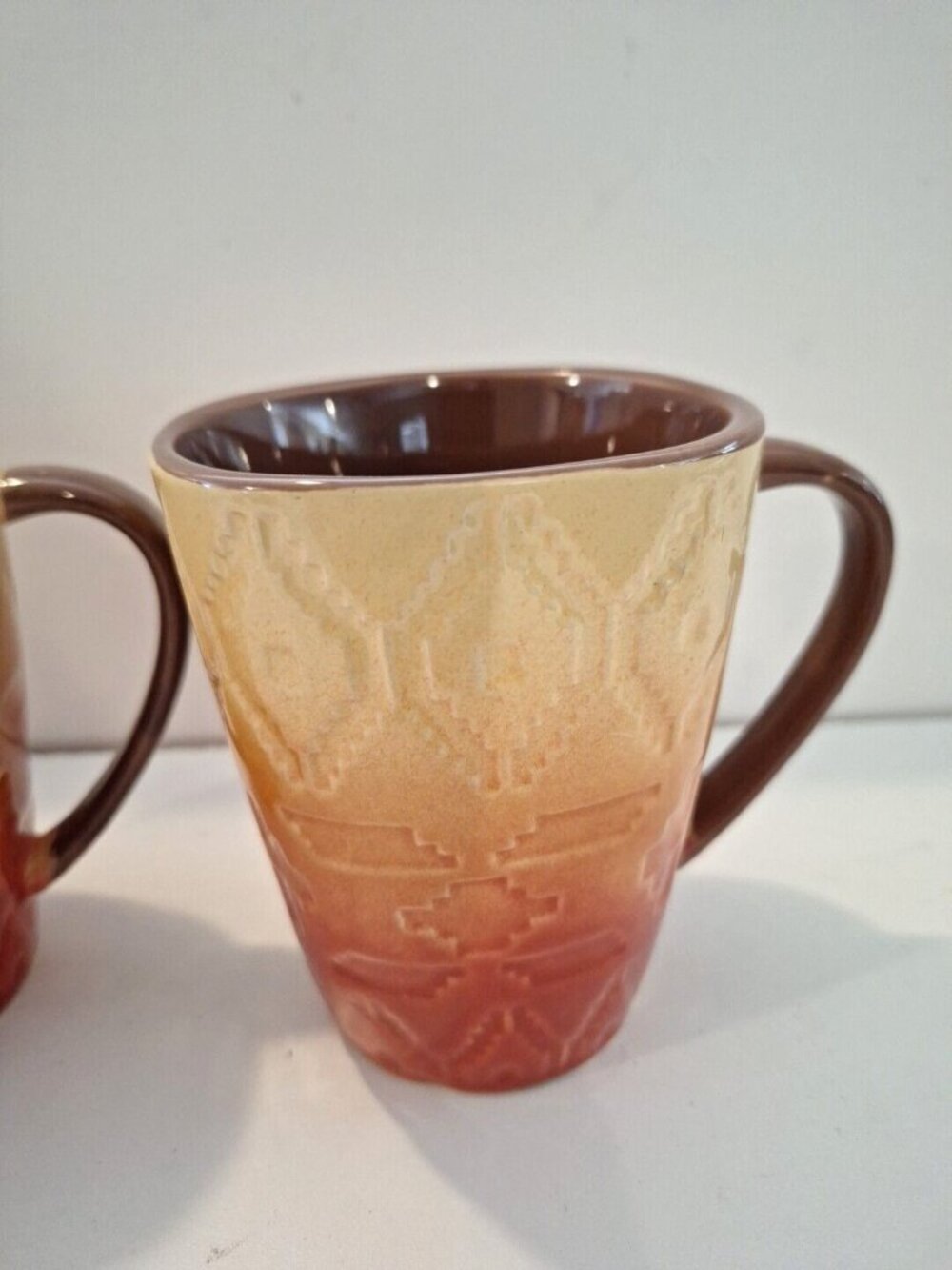 Fall Ombre Mug Red Yellow Brown Orange Better Homes Gardens Lot Autumn Southwest - Picture 13 of 14